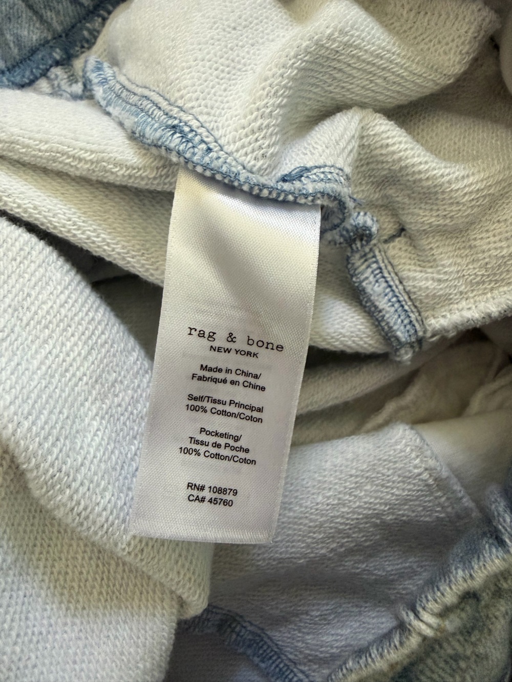 rag & bone Light Blue Denim Shorts - Picture 7 of 7